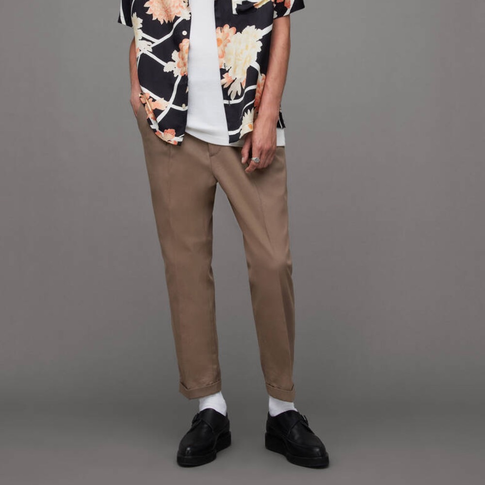 AllSaints Tallis Slim Fit Cropped Tapered Pants